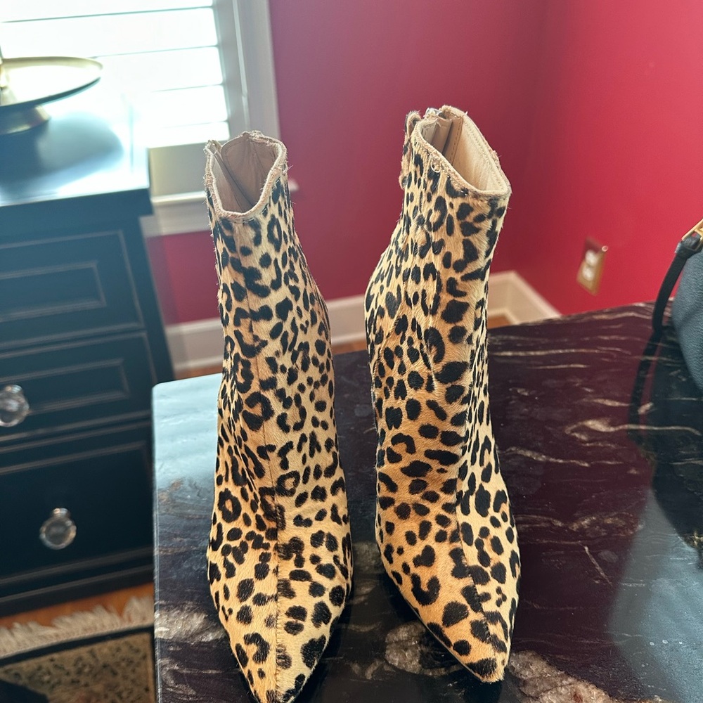 Leopard Print Ankle Boots